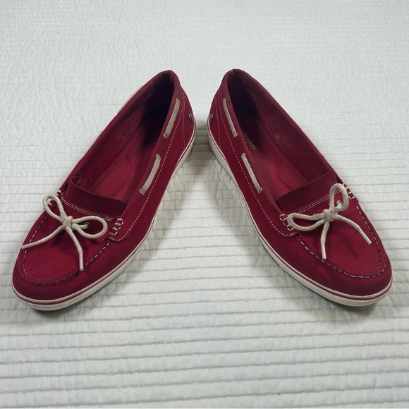 Grasshoppers Red Canvas Shoes. Size 9.5 
Nautical. Fisherman. Boating. Coastal. - Picture 6 of 7